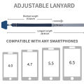 BF011 Adjustable Phone Lanyard Gasket Neck Strap Lanyard for Mobile Phone Hanging Neck Cord Phone Safety Tether for All Phones and Case Combination Phone Accessories. 