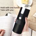 Portable Electric Espresso Coffee Machines 6oz Single Serve Mini Coffee Maker with Cup Coffee Powder and Capsule Bin 1200mAh Rechargeable Battery Automatic Brew for Camping Travel Car Hiking Office.