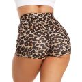 Womens High Waist Workout Shorts Vital Leopard Print Fitness Yoga Shorts Scrunch Butt Running Shorts Sport Gym Short Leggings.
