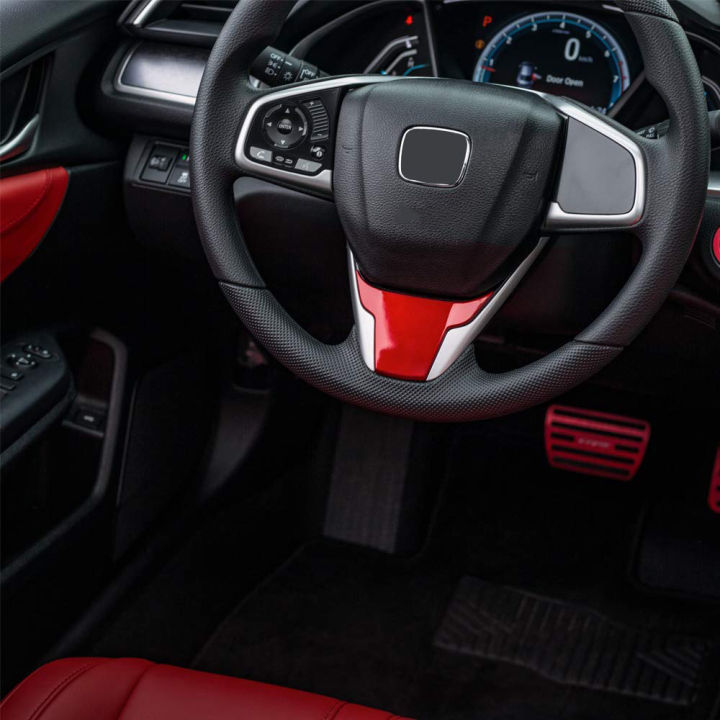 Car%20Steering%20Wheel%20Cover%20Interior%20Trim%20Panel%20for%2010Th%20Gen%202020%202019%202018%202017%202016%20-%20Red%20-%20Image%205
