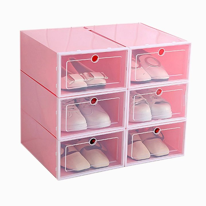 6-Piece%20Candy%20Color%20Shoe%20Box,%20Transparent%20Plastic%20Shoe%20Storage%20Box,%20Shoe%20Cabinet%20Storage%20Drawer%20Rectangle%20Blue%20-%20Image%202