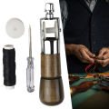 Leather Sewing Awl Kit Hand Stitcher Set Lock Stitching Hand Stitcher Sewing Needle Thread Kit Household DIY Craft Stitch Tools Amour zii.