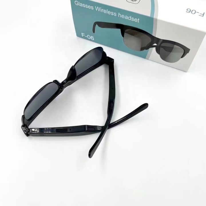New Smart Glasses F-06 Wireless BT Call Audio Glasses Hands-Free Calling Anti-Blue Eyeglasses Music Sunglasses Men Woman
