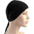 Cotton Hijab Inner Cap for Women - Black. 