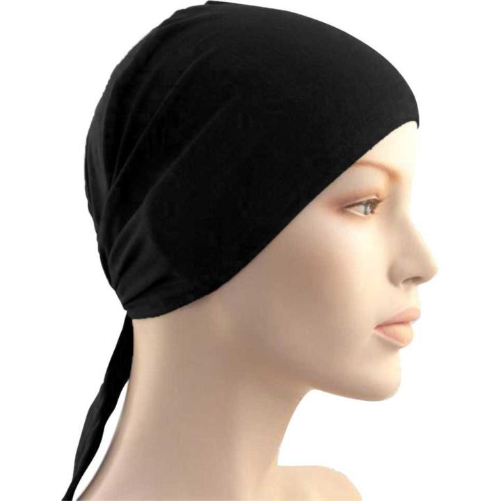 Cotton Hijab Inner Cap for Women - Black