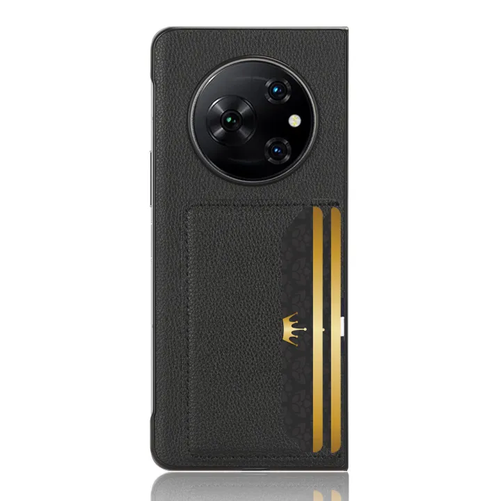 %E3%80%90Wireless%E3%80%91%20Applicable%20Voice%20Transmission%20Phantom%20V%20Fold%20Litchi%20Pattern%20Back%20Cover%20Card%20Phone%20Case%20Protective%20Sleeve%20-%20Image%204