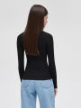 Women's Mock Neck Turtleneck Shirt Long Sleeve Ribbed Knit Slim Fit Tee Tops - T Shirt For Women. 