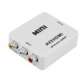 AV TO HDMI Composite AV CVBS 3RCA to HDMI 1080p Converter Adapter Video Upscaler HD. 