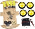4 wheel robotic chassis for Arduino robotics and stem projects. 