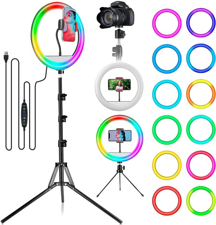 10"%20Rgb%20Led%20Soft%20Ring%20Light%20With%20Tripod%20Stand%20For%20Photography%20Makeup%20Youtube%20Video%20Shooting%20Selfie%20-%20Ring%20Light%20-%20Image%205