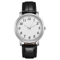 INS Couple Digital Quartz Wristwatch/ Casual Round Big Dial Lover Watches/ Simple Leather Luxury Watch Jewellery Gifts. 