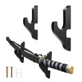 Wall Mount Wooden Stand Holder Samurai Katana Tanto Hook Hanger Adjustable Display Rack for Knife Cosplay Wand. 