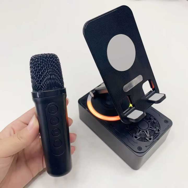 K-18 3 in 1 V 5.3 Rotary Bracket Wireless Microphone Wireless Speaker Loud Audio HIFI BASS K18 BT Speaker