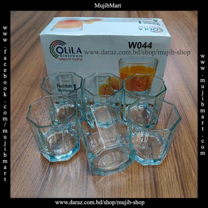 Crystal Clear Coke/Drinking Glass OLiLA W044 (স্বচ্ছ কাঁচের কোকের/শরবতের গ্লাস)