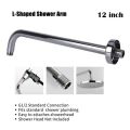 14" Wall Ceiling Round Shower Arm/ shower Pipe Round Shape Stainless Steel Chromed Bathroom Shower Accessories.