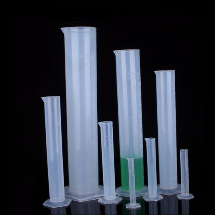 10/25/50/100/250/500ml Plastic Measuring Cylinder Laboratory Test Graduated Tube for Lab School