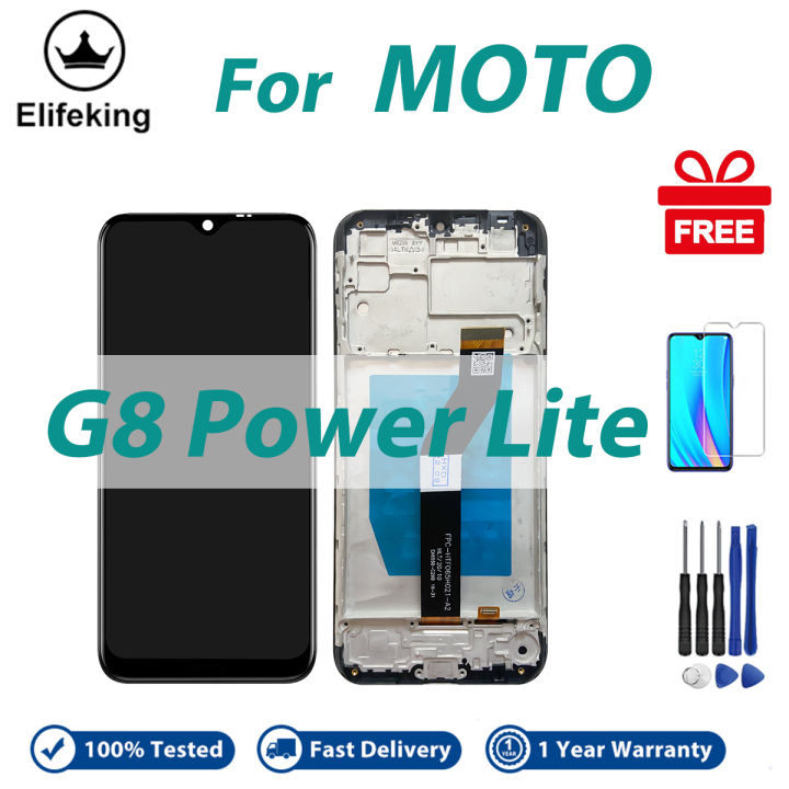 LCD With Frame For Motorola G8 Power Lite XT2055-2 Display Touch Screen Digitizer Assembly Replacement Parts