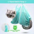 Cat Bathing Bag Mesh Cat Grooming Shower Bag Adjustable Cat Washing Bag Cat Bath Clean Bag Anti Scratch For Pet Nail Trimming. 