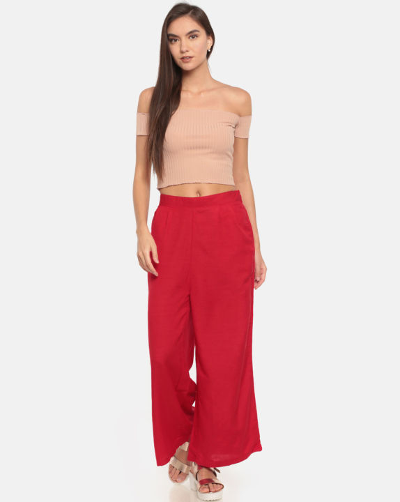 Cotton Relaxed Women Plazo Pants Wear For Ladies