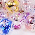 Confetti Latex Transparent Balloon/New Amazon Clear confetti balloons birthday wedding party balloons decoration latex ,[ 5 pcs ] confetti balloon. 