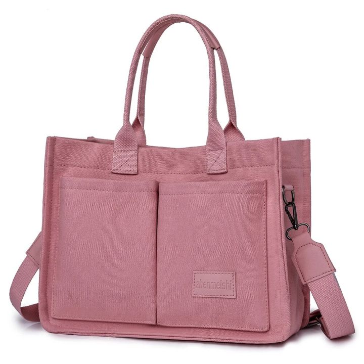 Women%20Canvas%20Bag%20Fashion%20Shoulder%20Bag%20Retro%20Top%20Handle%20Bag%20Large%20Capacity%20Crossbody%20Bag%20Simple%20Shopping%20Bag%20Square%20Commuting%20Bag%20-%20Image%202