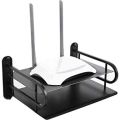 Black Metal Wireless Wifi Router Storage Box / TV Set Box Shelf Wall Hanging Plug Board Bracket Cable Storage Organizer. 