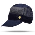 Men Winter Knitted Hat Outdoor Cycling Ear Protection Warmth Peaked Cap Casual Fashion Sunhat Bomber Hats 56-61CM. 