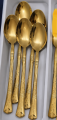 ✨ AD Tea Spoon Set ✨ 6 Pcs Set | 6 Inch | Premium Stainless Steel | Gold Finish.