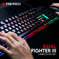 FANTECH K614L Fighter III RGB Membrane Gaming Keyboards 26 Keys & Anti-ghosting 104 Keys For Gaming Game.