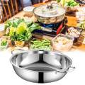 Stainless Steel Hot Pot Thick Chinese Hot Pot for Restaurant Kitchen Home.