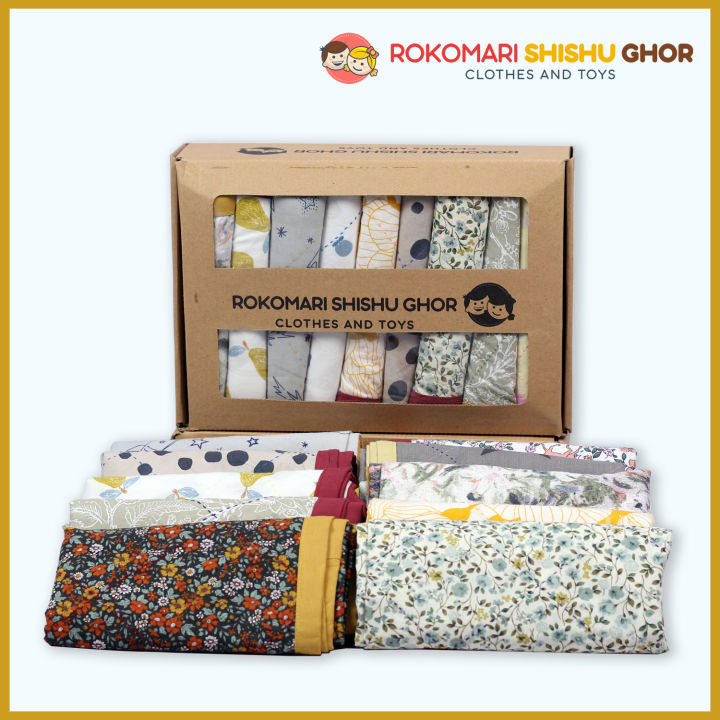6%20Pc%202%20Layers%20Premium%20Baby%20Katha%20-%20Baby%20Swaddle,%20For%20Newborn%20(26X30%20inch)%20-%20Soft%20&%20Comfortable%20-%20Image%209