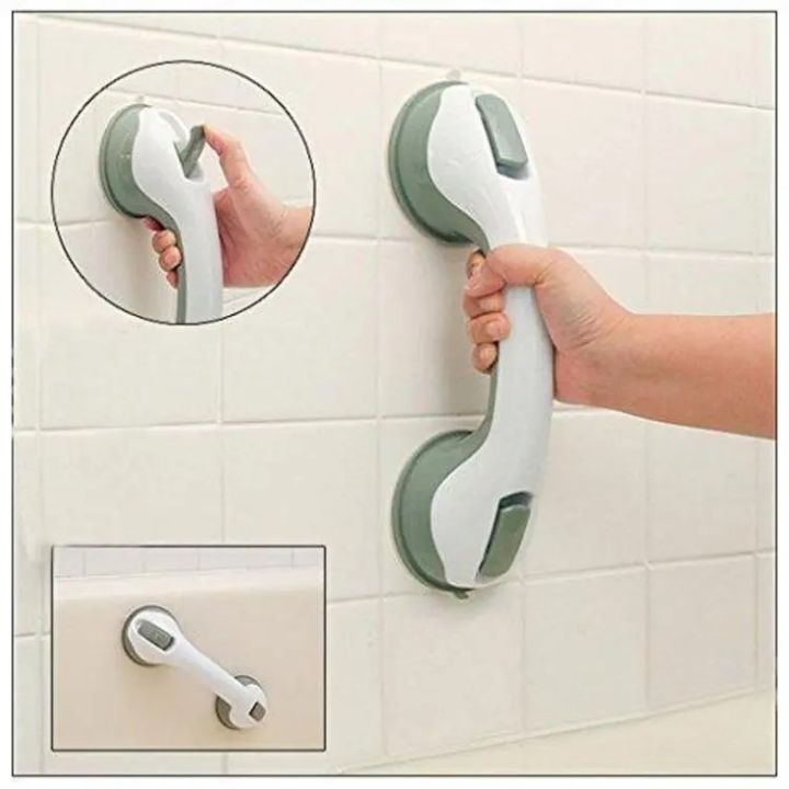 Strong Powerful Suction Bath & Shower Safety Handle Grip Grab Bar Support Anti-Slip Waterproof Handle