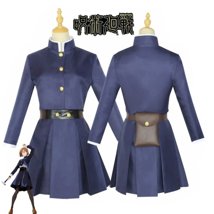 Anime%20Jujutsu%20Kaisen%20Cosplay%20Costume%20Kugisaki%20Nobara%20Tatoo%20Girls%20Women%20Dress%20Uniform%20Full%20Set%20-%20Image%202