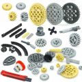 MOC Technical Gear Axle Bricks Parts Worm Rack Conector Train Car Crane Model Leduo 92693 3743 62821 Assembles Particles. 