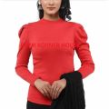 Ladies Long Sleeve Crop Top Long Body Top.