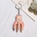 New Wednesday Addams Keychain Pendant Thing Hand Addams Family Keyring Key Chain Student School Bag Accessories Women Men Gifts.