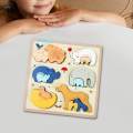 Wooden Matching Puzzle Early Educational Montessori Toy for Baby Preschool.