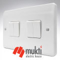MK Made in UK LOGIC PLUS 4 Gang 10A Four 4Gang Switch Socket. 