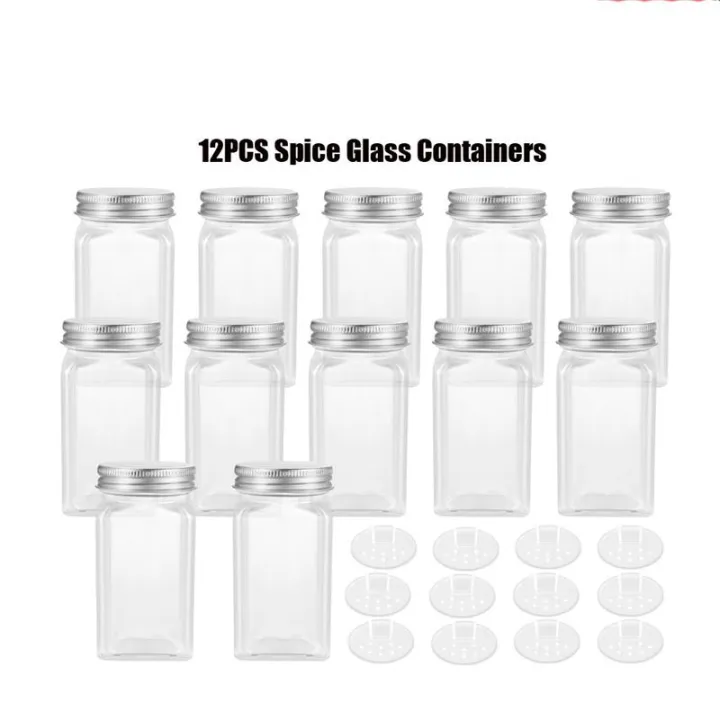 BESTONZON%2012PCS%20Spice%20Jars%20Square%20Glass%20Containers%20Seasoning%20Bottle%20Kitchen%20and%20Outdoor%20Camping%20Condiment%20Containers%20-%20Image%207