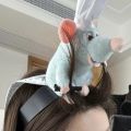 【Buy 1 Free 1】Ratatouille Hairband New Cartoon Plush Doll Headband French Wide-brimmed Hairpin Headdress Creativity Girl Gift. 