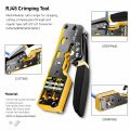Network Tool Kit, ZoeRax RJ45 Crimp Tool kit Pass Through Crimper RJ45 Crimping Tool, Cable Tester, Punch Down Tool, Stripper.