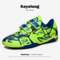 Children's Football Shoes Velcro Sneakers Leather Surface Broken Nails tf Spike AG Boys and Girls Qingshao Training Shoes Primary School Students. 