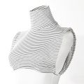Womens Muslim Modal Turtleneck Collar Islamic Hijab Extensions Solid Color Mock Neck Cover Half Top Blouse Detachable Hijab.