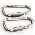 High Quality Bold 8cm D-Type Carabiner with Lock Hanger Nut Buckle Hanging Buckle Aluminum Alloy Backpack Buckle. 