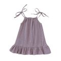 Summer Infant Baby Girl Dress Toddler Dress Muslin Cotton Sleeveless Ruffles Slip Dresses. 