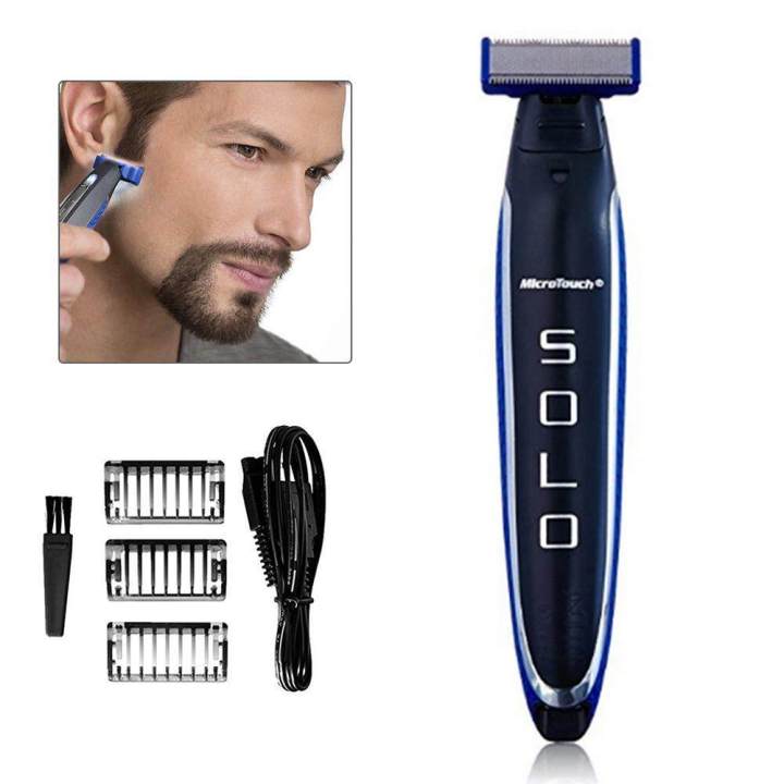 Multifunction Rechargeable Trims Edges Shaver Mens Razor Built-in Light