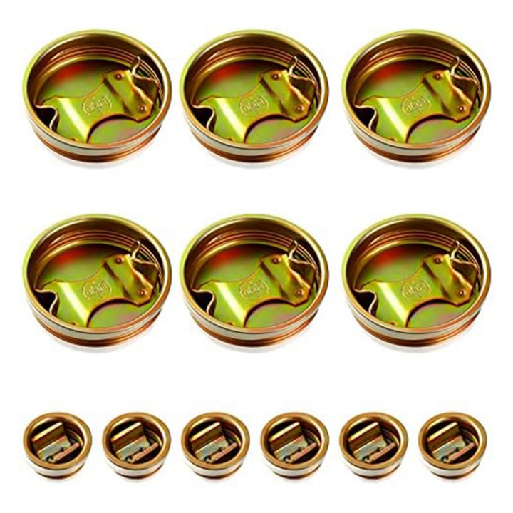 12 Pack Steel Bung Plug Drum Bung 2 and 3/4 Inch Bung Hole Cap 55 Gallon Drum Caps As Shown Metal Bung Caps with Plated Coated