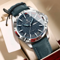 POEDAGAR 895 Man Wristwatch Top Luxury Waterproof Luminous Date Week Watch For Men- Quartz Sport Leather Men's Watches - Watch For Men Time Lovers. 