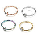 Nose Ring Stylish Skin-Friendly Multi Colors Non Piercing Nose Hoop for Party. 