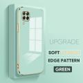TA for Huawei Nova 7I Cover Luxury 6D Plating Soft Casing Silicone Square Frame Phone Case Shiny Bling Back Cover + Free Lanyard.